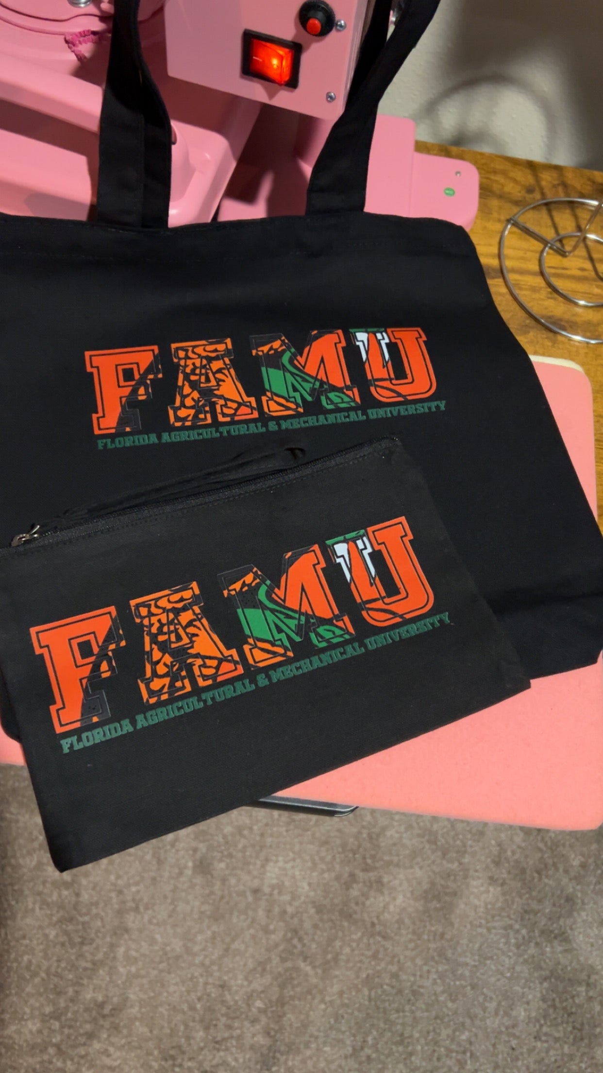 Tote and cosmetics bag